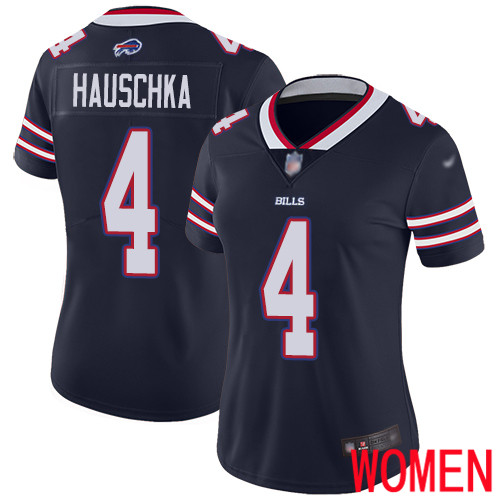 Women Buffalo Bills 4 Stephen Hauschka Limited Navy Blue Inverted Legend NFL Jersey